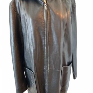 Colebrook & Company Vintage 90's Soft leather Women's Black Jacket XL Y2K - Picture 1 of 8