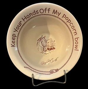 Roy Rogers & Trigger Stillmeadow Porcelana Palomitas Cuenco Rancho Colección 8" - Imagen 1 de 6