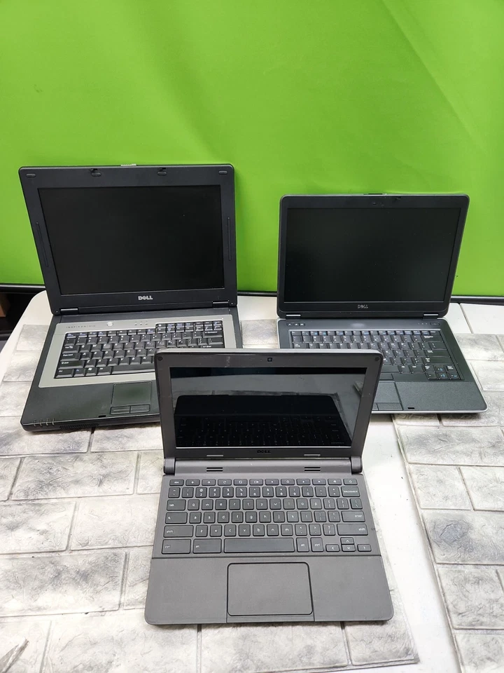 lote de 3 laptops Dell vintage como no está probado sin cargador  Foto 1 de 4