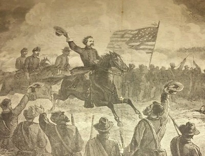 Original 1864 Harper's Weekly Wood-Cut Engraving ~ Gen. Sherman Battle of Dallas - Image 1 of 4