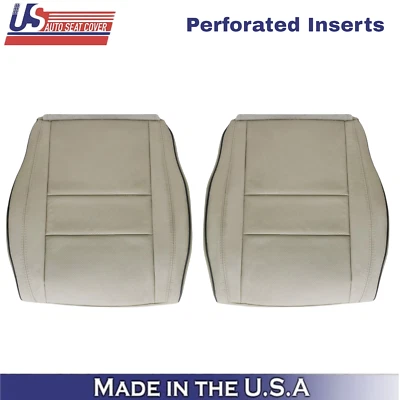 Fundas de asiento delanteras inferiores tostadas de cuero sintético para Jeep Grand Cherokee 2011-2021 Foto 1 de 4