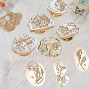 Sealing Wax Stamp Retro Flower Seal Wax Stamp Head For Wedding Invitation Decor - Picture 1 of 26