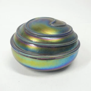 Gary Levay Art Glass Paperweight Iridescent Swirl Signed - Picture 1 of 10