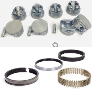 Moresa STD Hypereutectic Float Dish Top Pistons Moly Rings 2003-08 Chevy 6.0L - Picture 1 of 2