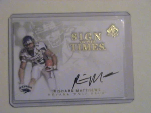 2012 SP Authentic SOTT Rishard Matthews Miami Dolphins Nevada Rookie Auto - Picture 1 of 1