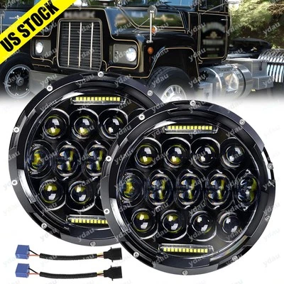 Faros LED Halo bajo alto DRL giro para camión volquete Mack Granite CV713 Foto 1 de 4