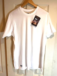 Helly Hansen Workwear Classic T-Shirt White L/G Large 100% Cotton Norway - Picture 1 of 17