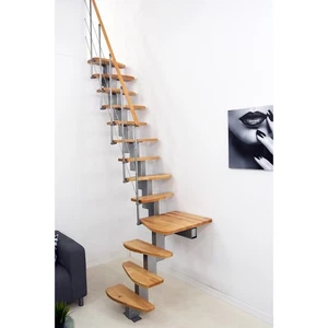 Minka Mittelholmtreppe Quatro Turn 38 - 298cm Geschosshöhe Raumspartreppe Treppe - Bild 1 von 31