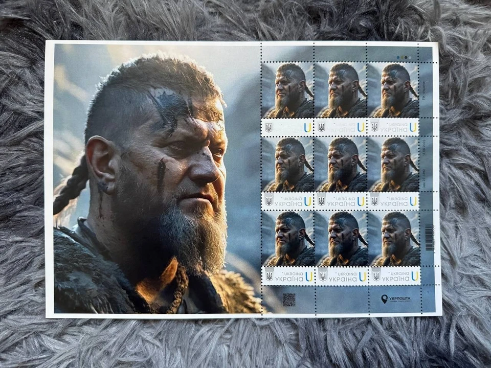 Postage Stamps «Valery Fedorovich Zaluzhny» ILLEGAL. FULL BLOCK. Ukraine 2023 - Image 1 of 4