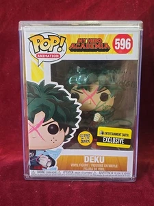 Funko Pop! Gamestop Exclusive 596 Glow In The Dark Deku Signed by Justin Briner - Picture 1 of 5