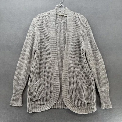 RD стиль кардиган женщин очень большой серый длинный открытый передние карманы мягкий вязаный винтажный - Изображение 1 из 4