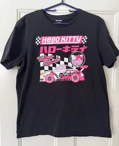 Old Navy Hello Kitty schwarzes grafisches Damen-T-Shirt Racing Tokyo Large - Bild 1 von 5