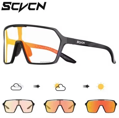 SCVCN Occhiali Fotocromatici da Bici Ciclismo da Corsa Running Mtb UV400 Unisex - Immagine 1 di 3