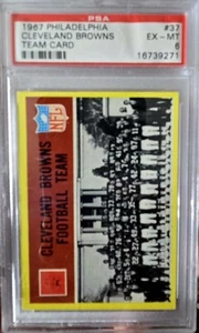 1967 Philadelphia #37 Cleveland Browns Team Psa 6 - Bild 1 von 2