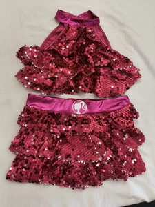 Dance Costume iEFiEL Pink Halter & Skorts Sequin - 2 Piece : Kids Sz 7-8 - Bild 1 von 8