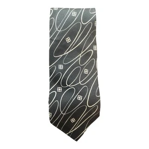 Vintage Henry Grethel Abstract 1980s 100% Silk Tie Necktie - Picture 1 of 2