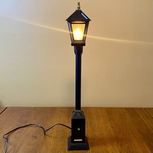 Vintage Lampe Lichtermast Weihnachtsdeko Zubehör 24" hoch Glühbirne Bernstein Platten - Bild 1 von 5