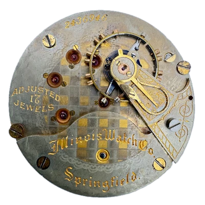 Antiguo Reloj Bolsillo 18s 1912 Illinois Checkerboard 17 Joyas Movimiento 89 EE. UU. Foto 1 de 2