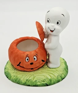 Casper The Friendly Ghost Tea Light Holder/Figurine 1986 Harvey United Silver -C - Picture 1 of 18