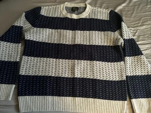 L.L.Bean x Todd Snyder Sweater Pullover in Oatmeal Navy - Picture 1 of 4