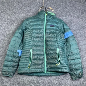 Patagonia Daunenjacke Damen Medium Grün Pullover Hoody Kapuze Puffer Mantel - Bild 1 von 15