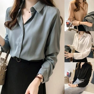 Classic Women's Chiffon Long Sleeve Top A Wardrobe Essential for Every Season - Picture 1 of 10