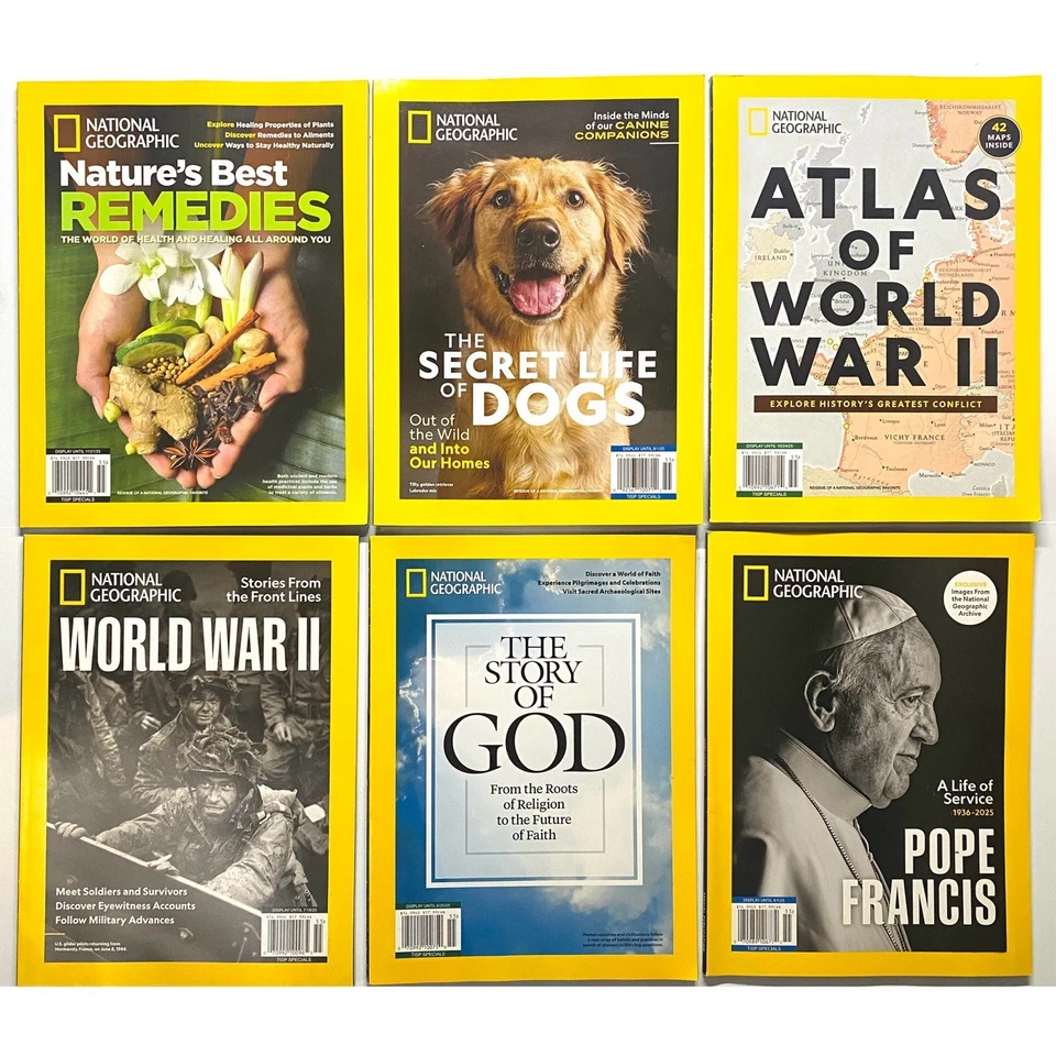 NATIONAL GEOGRAPHIC MAGAZINE 2025 Lot of 6 Recent Issues BRAND NEW Free Shipping Foto 1 de 4