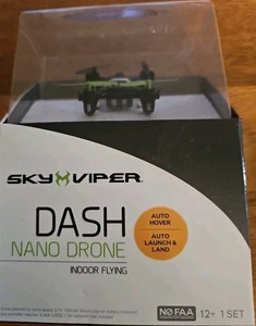Sky Viper Dash Nano Drone Indoor Flying Black/Green. No FAA required. - Picture 1 of 6