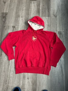 VTG Nike Arsenal Hoodie Mens 2XL Red Football Soccer Y2K Back Spellout - Picture 1 of 8