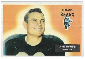 JOHN HOFFMAN 1955 Bowman Football card #56 Chicago Bears VG crease