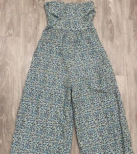 Free People Romper Jumpsuit Floral Size Small Bohemian Wedding Beach Travel - Picture 1 of 10