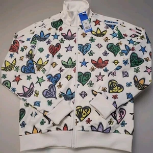 ADIDAS JEREMY SCOTT monogram firebird track JACKET HK6989 heart SMALL - Picture 1 of 8
