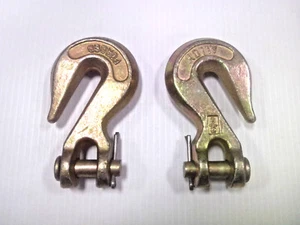 (2) 3/8" Grade 70 Clevis Grab hooks, Forged Alloy - FREE SHIPPING in USA. - Picture 1 of 4