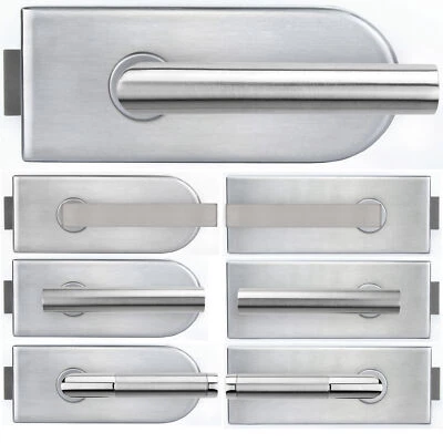 Glass door hardware set glass door lock glass door lock box UV door handle stainless steel - Image 1 of 4