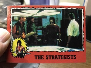 TOPPS RAMBO FIRST BLOOD PART Two 1985 # 5 THE STRATEGIESTS