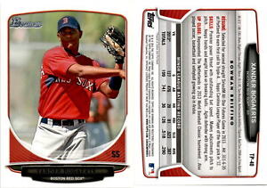 Xander Bogaerts 2013 Bowman Baseball Card TP-40  Boston Red Sox