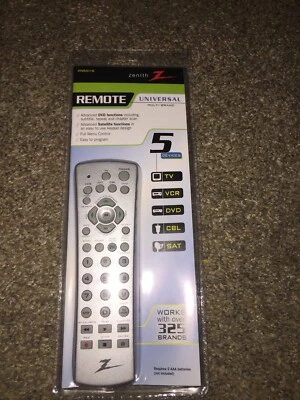 Zenith Universal Remote Control ZN501S Control 5 Devices Most Brands Sealed - Image 1 of 4