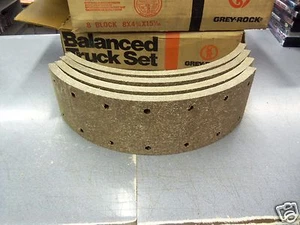 NOS Grey-Rock 4640-D RM-M-4952A-GH 4 Piece Balanced Brake Lining Set - Picture 1 of 2