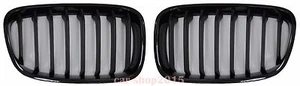 Front Kidney Grille Glossy Black For BMW 1 Series F20 F21 2011-2014 - Picture 1 of 2
