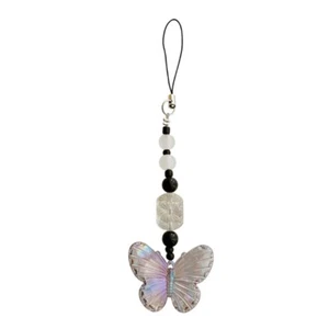 Doux Papillon Perle Pendentif Téléphone Bretelles Sac Charme Clé Décoration Chaîne - Photo 1/8