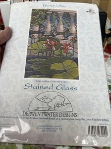 Derwentwater Designs Long Stitch Kit Stained Glass “Water Lilies” Tiffany - Picture 1 of 5
