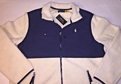 Chaqueta Polo Ralph Lauren polar cremallera completa invierno crema para hombre XL Foto 1 de 4