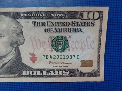 $10 Dollar  1937 April 2 or Feb 9 Birthday/Special Day/ Anniversary 42901937E - Image 1 of 4