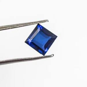 4.5 Ct Certified Natural Square Royal Blue Sapphire Kashmir Loose Gems AC-688 - Picture 1 of 12