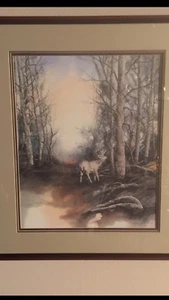 Vintage - Limited Edition Print Artist Supote Krikul - Buck In the Woods ! - Picture 1 of 3