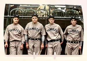 Legends Babe Ruth, Lou Gehrig und andere Yankees 4x6 Foto New York Yankees - Bild 1 von 1