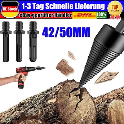 Holzspalter Bohrer Satz Bohrkegel Brennholz Spaltbohrer für Bohrmaschine 40/50MM - Bild 1 von 4