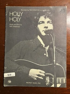 Partitura musical vintage de Holly Holy Neil Diamond 1969 década de 1960 - Imagen 1 de 3