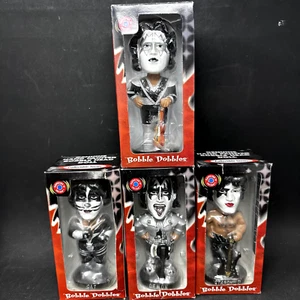 KISS Banda Bobble Dobbles Genuino Pintado a Mano Juego Completo de 4 Leyendas del Rock - Imagen 1 de 8