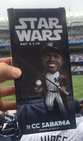 CC SABATHIA 2019 New York Yankees STAR WARS Bobblehead SGA Jedi NY Stadium Bronx Cover